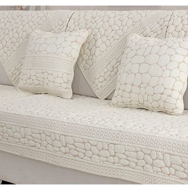 ソファーカバー 幾何学模様キルティング三人掛けソファーカバー