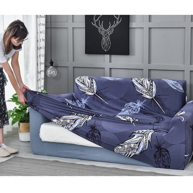 ソファーカバー 動物愛護メッセージ付き伸縮フィット型ソファーカバー