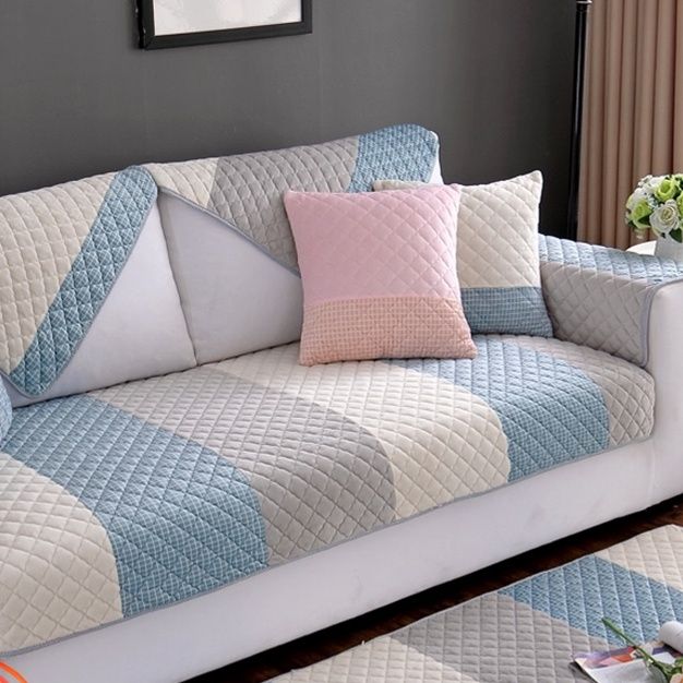 ソファーカバー 幾何学模様キルティングソファーカバー