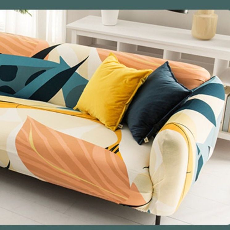 ソファーカバー 北欧風幾何学模様伸縮フィット型ソファーカバー