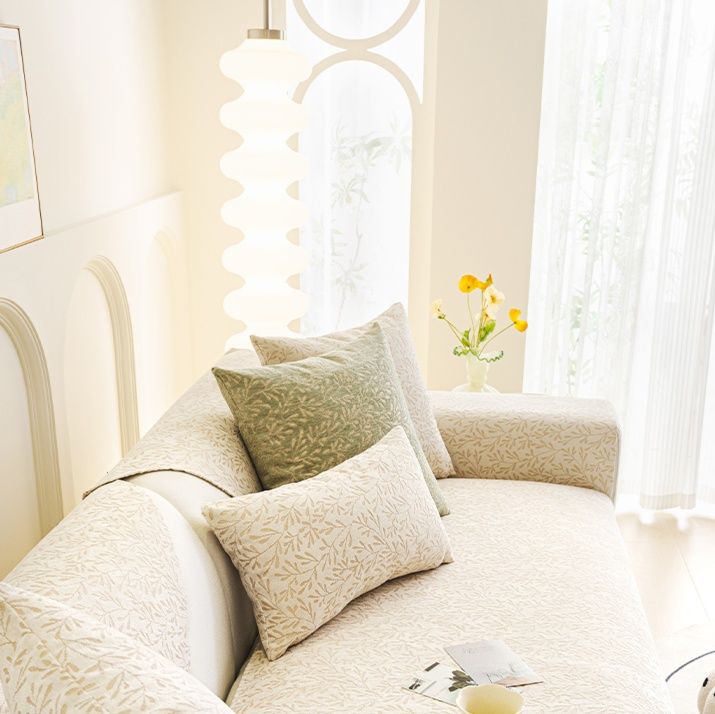 ソファーカバー 上品な織り柄デザイン二人掛け用ソファーカバー