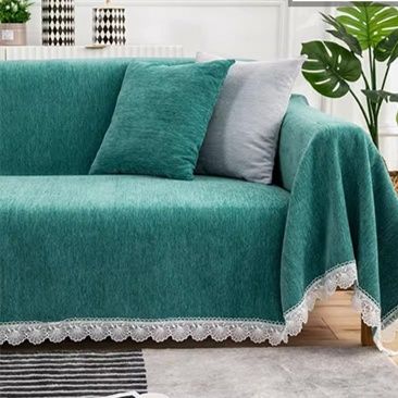 ソファーカバー 上品レース縁取り布製マルチカバー