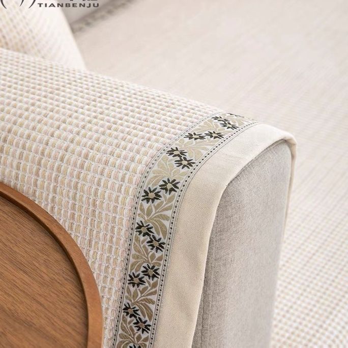 ソファーカバー 和風織模様刺繍入り上質ソファーカバー