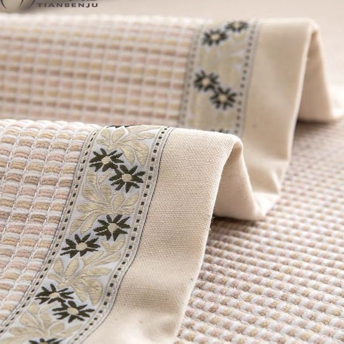 ソファーカバー 和風織模様刺繍入り上質ソファーカバー