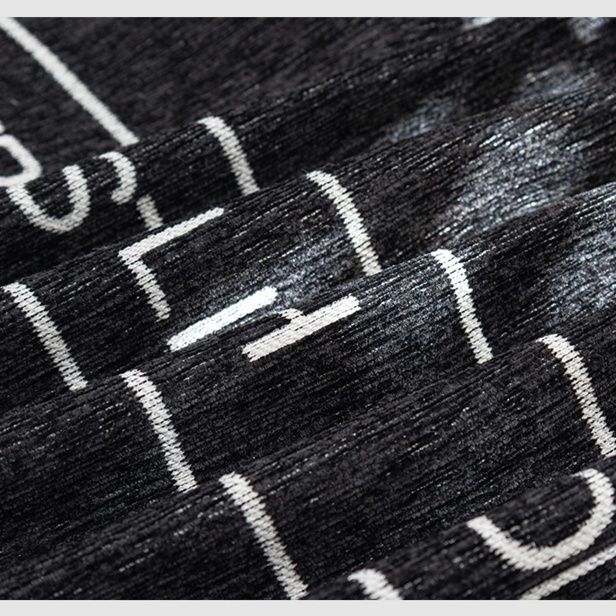 ソファーカバー 現代風文字刺繍フリンジ付きソファーカバー