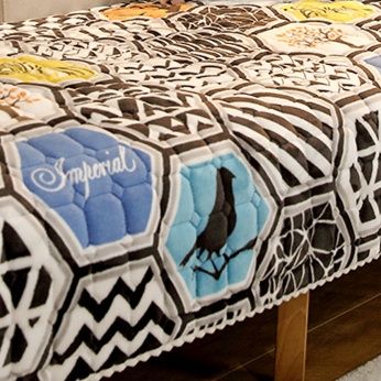 ソファーカバー 六角形幾何学模様二人掛け用ソファーカバー