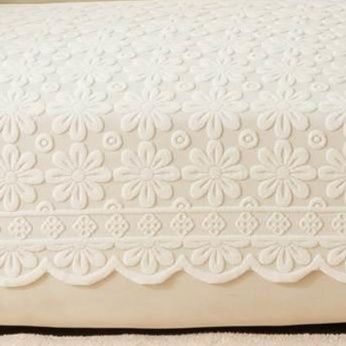 ソファーカバー 花柄刺繍レース装飾ソファーカバー二人掛け用