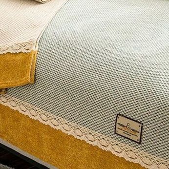 ソファーカバー レース縁取り高級感溢れる二人掛けソファーカバー