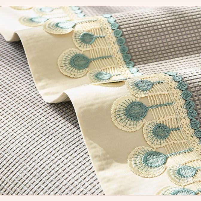 ソファーカバー 四季通用刺繍レース装飾二人掛け座椅子カバー