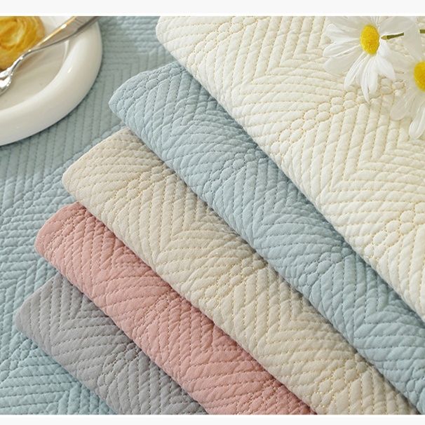 ソファーカバー 花刺繍レース付きキルティング二人掛けソファーカバー