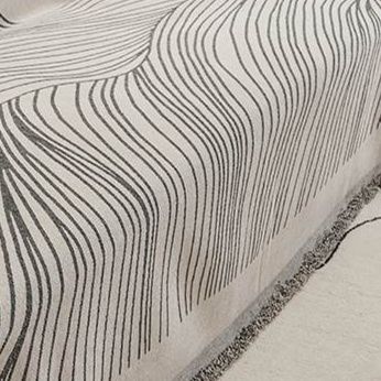 ソファーカバー ボタニカル葉柄フリンジ付きソファーカバー