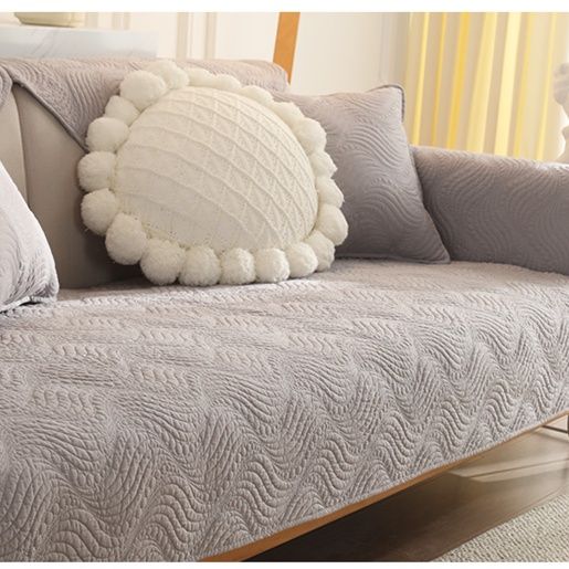 ソファーカバー 波模様キルティング加工二人掛け専用保護カバー