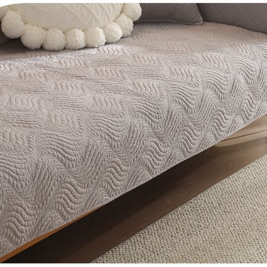 ソファーカバー 波模様キルティング加工二人掛け専用保護カバー