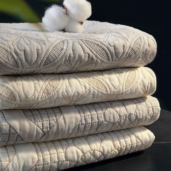 ソファーカバー 扇子模様キルティング二人掛けソファーカバー