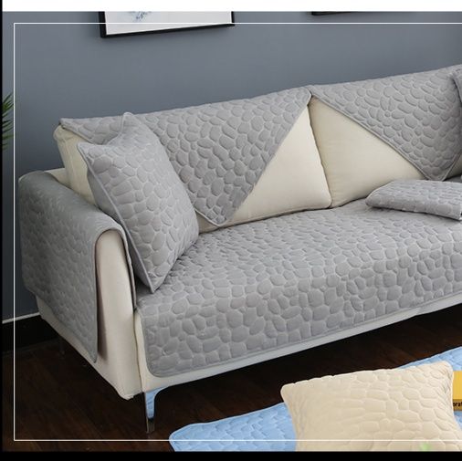 ソファーカバー 六角形キルティング模様の高級感あふれる保護カバー