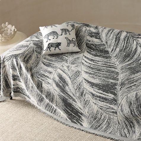 ソファーカバー 全包裹型一片式フリンジ付き2人掛けソファーカバー