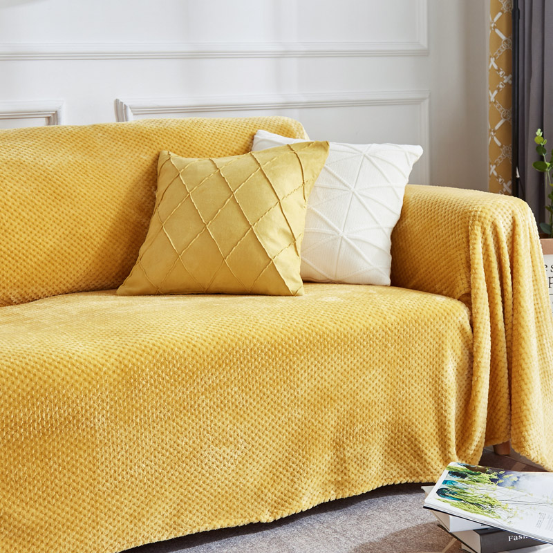 ソファーカバー ワッフル織り模様替え簡単掛けるだけソファーカバー