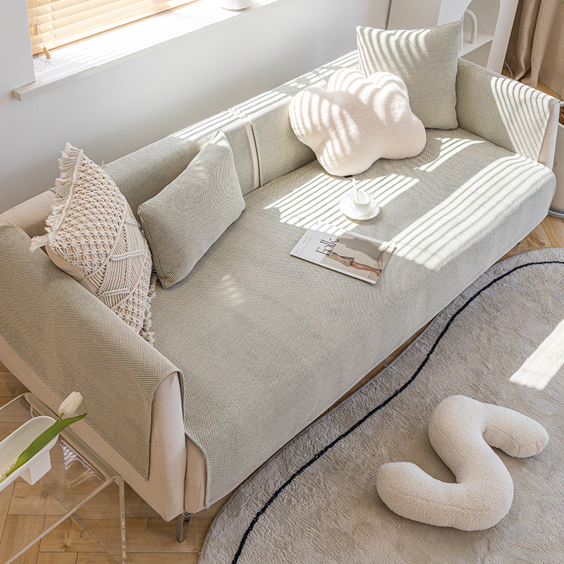 ソファーカバー 北欧風織り柄フィット型ソファーカバー