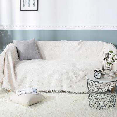 ソファーカバー 北欧風フリンジ付きマルチカバー二人掛け用