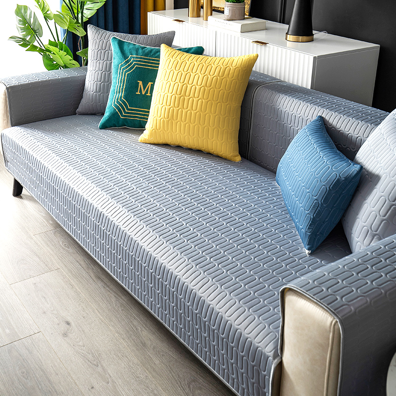 ソファーカバー 立体幾何学模様キルティングソファーカバー