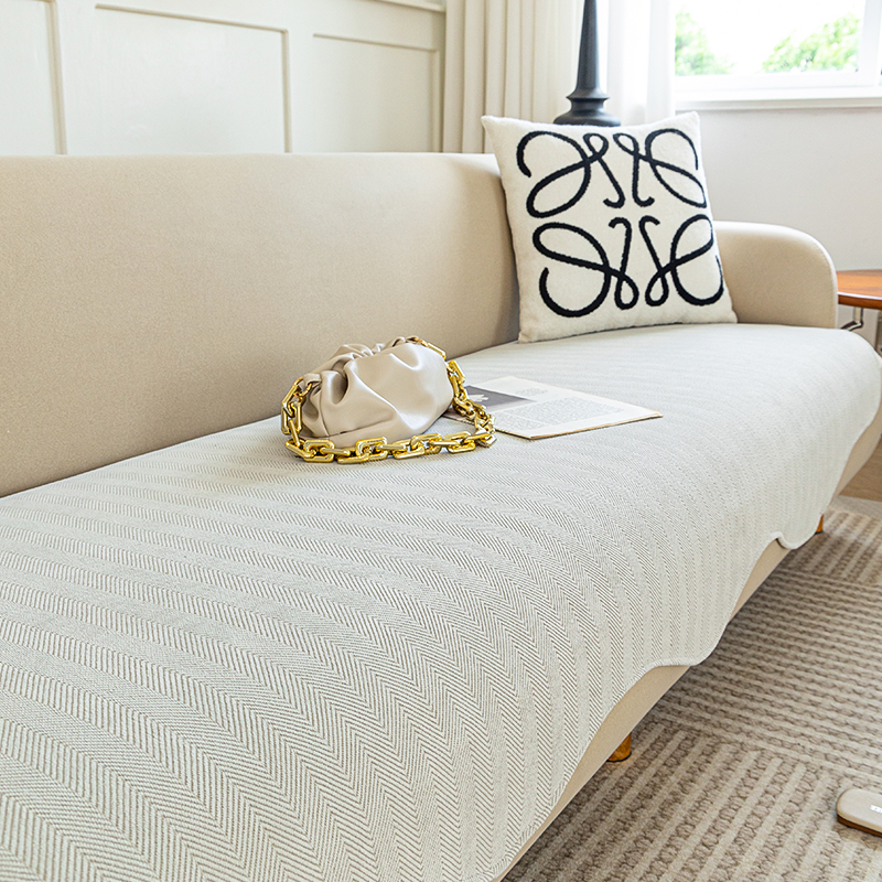ソファーカバー ヘリンボーン織り上質ストレッチソファーカバー