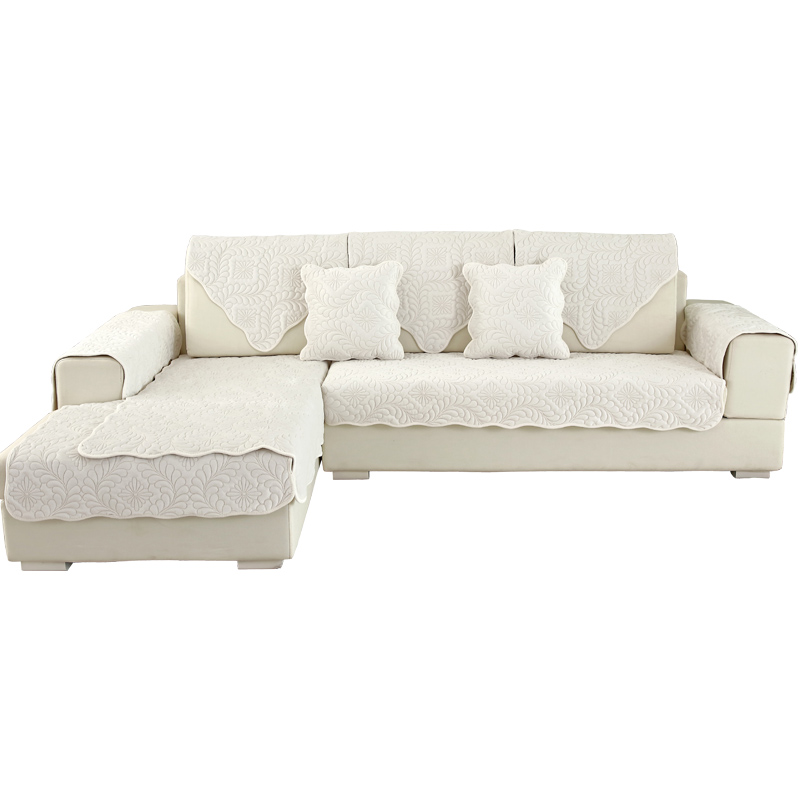 ソファーカバー 刺繍風花柄模様の上品な敷きタイプソファーカバー