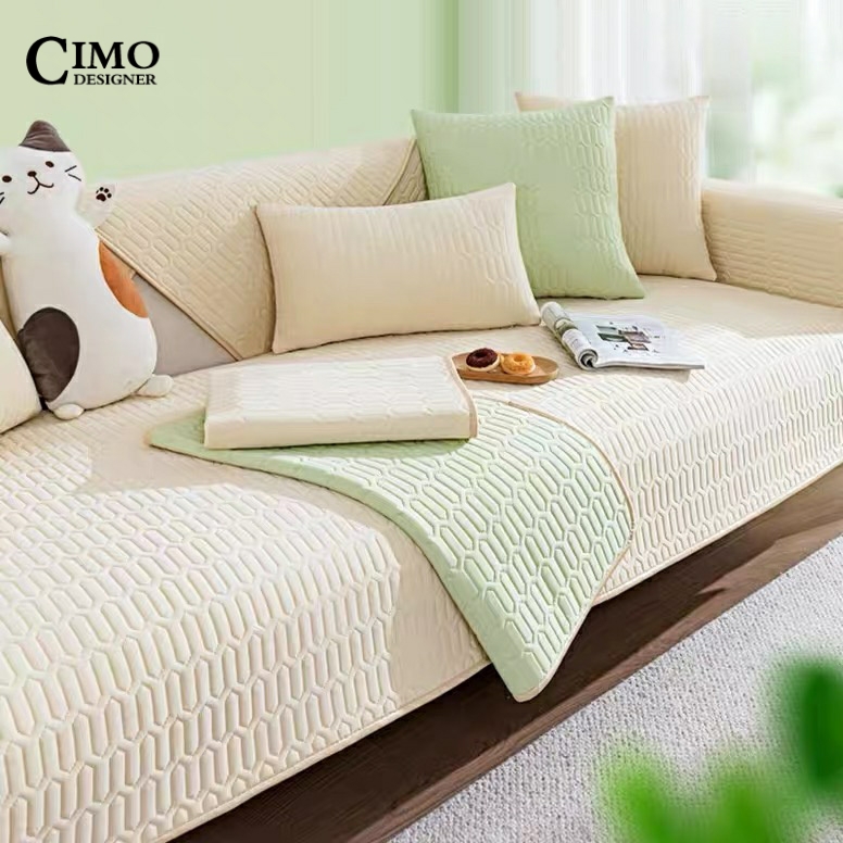 ソファーカバー 波模様キルティング加工おしゃれソファーカバー