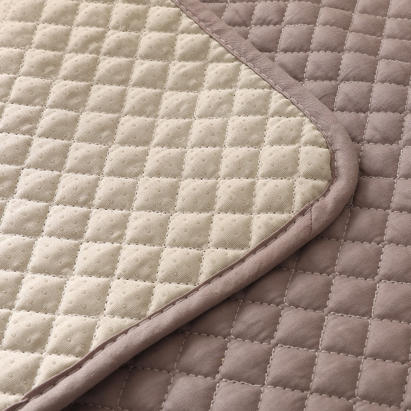 ソファーカバー キルティング素材リボン付き上品ソファーカバー