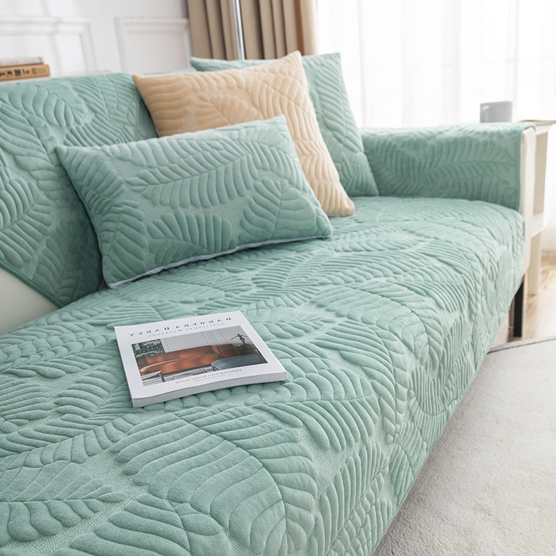 ソファーカバー 波紋模様キルティング厚手三人掛けソファーカバー
