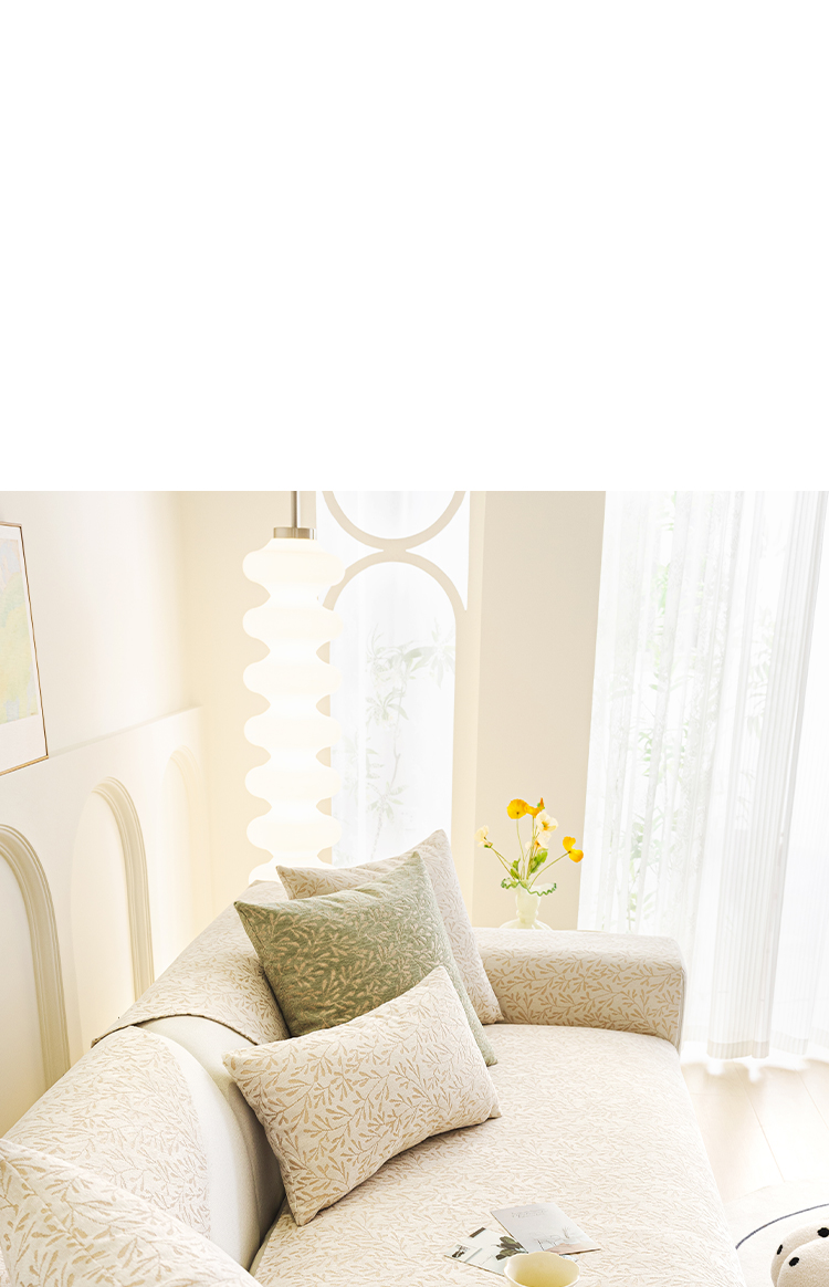 ソファーカバー 上品な織り柄デザイン二人掛け用ソファーカバー