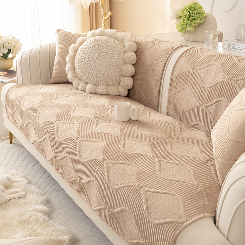 ソファーカバー 立体キルティング模様二人掛けソファーカバー