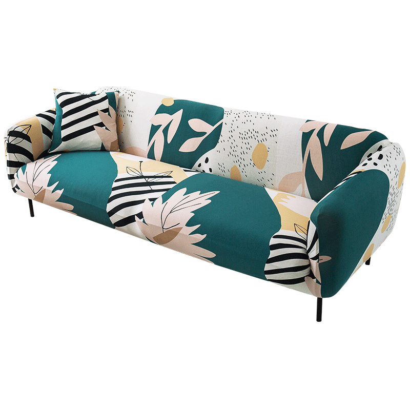 ソファーカバー 北欧風幾何学模様伸縮フィット型ソファーカバー