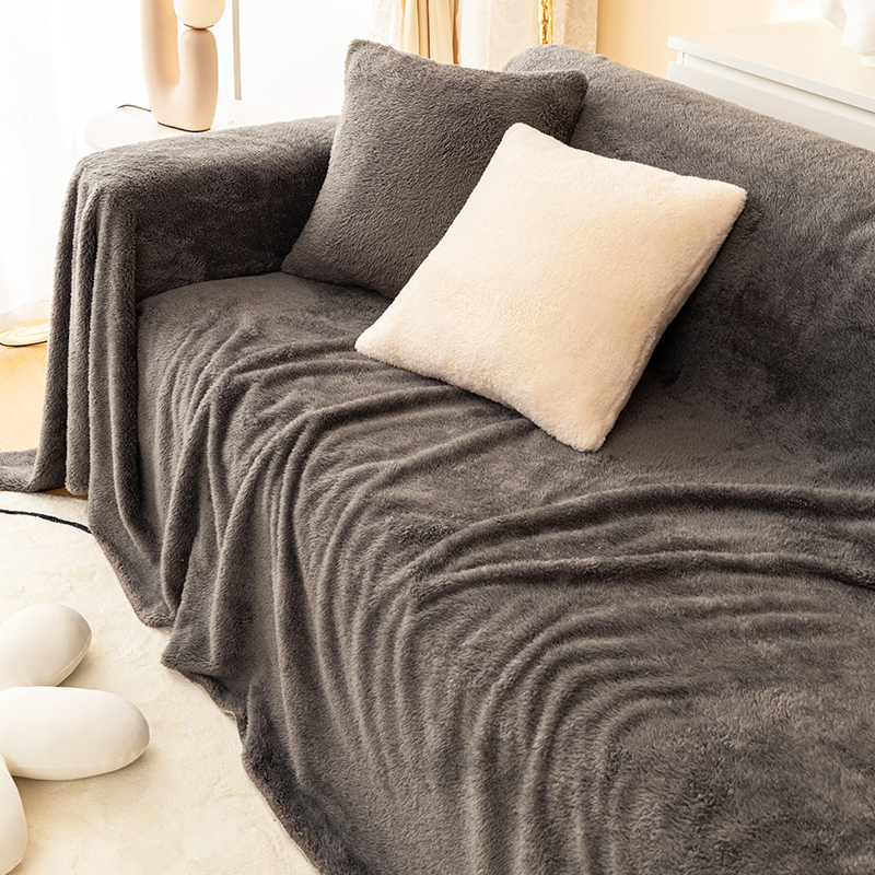 ソファーカバー ふんわり起毛素材の全面覆い型ソファーカバー