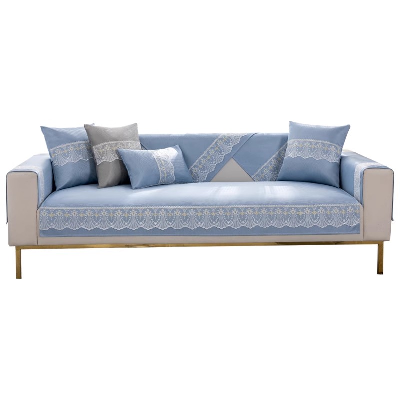 ソファーカバー 刺繍レース付き上品な座面保護マット