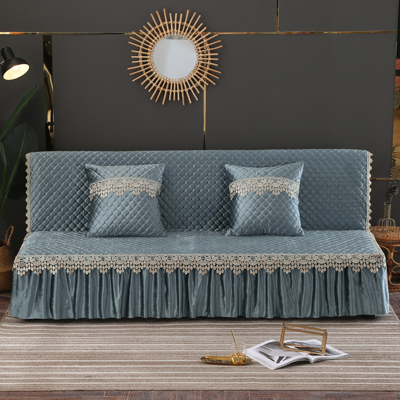 ソファーカバー 高級刺繍レース付きキルティングソファーカバー
