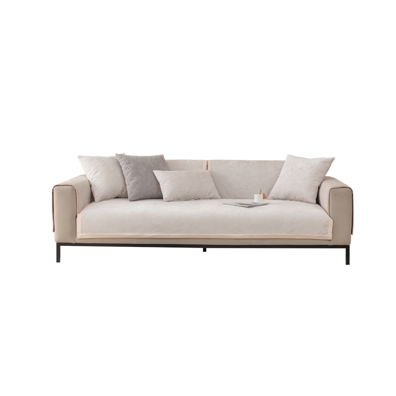 ソファーカバー 上質素材のシンプル無地２人掛けソファーカバー