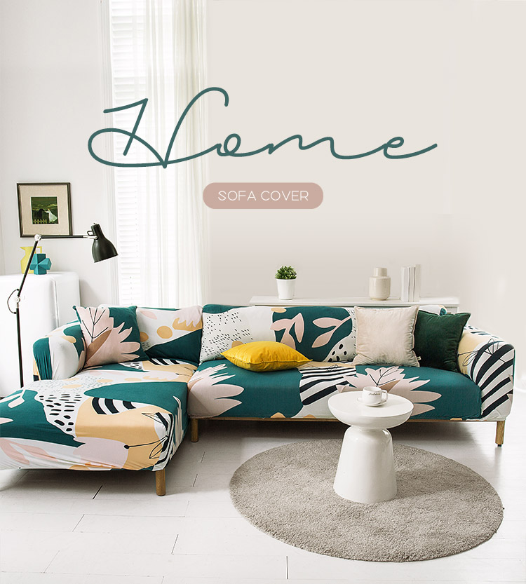 ソファーカバー 北欧風幾何学模様伸縮フィット型ソファーカバー