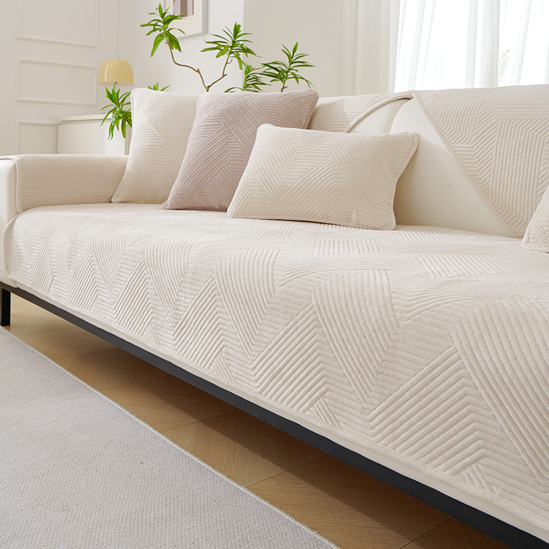 ソファーカバー 幾何学模様キルティング上質ソファーカバー