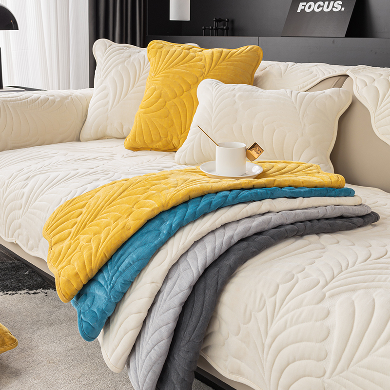 ソファーカバー 立体キルティング波模様ソファーカバー二人掛け用