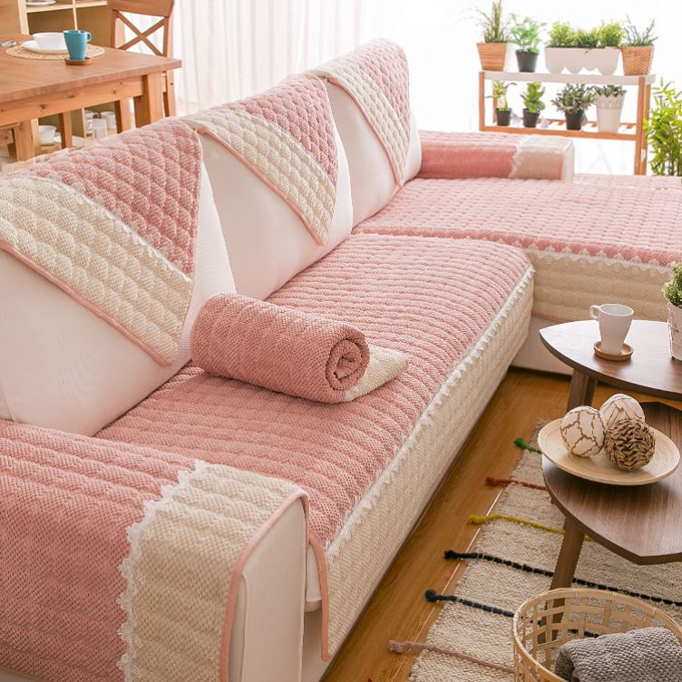 ソファーカバー 幾何学模様キルティング風三人掛けソファーカバー