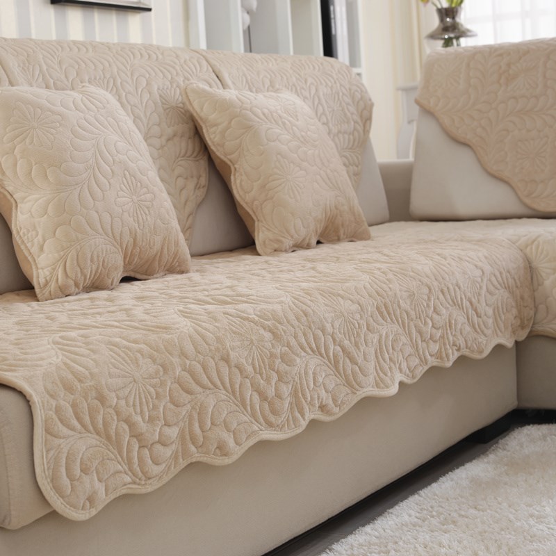 ソファーカバー 花模様キルティング加工高級ソファーカバー