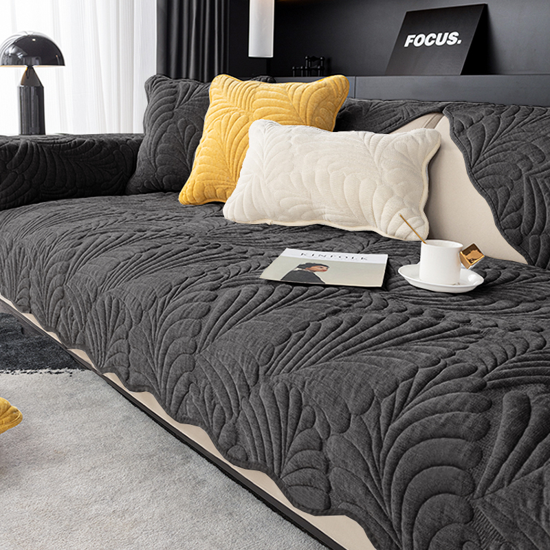 ソファーカバー 立体キルティング波模様ソファーカバー二人掛け用