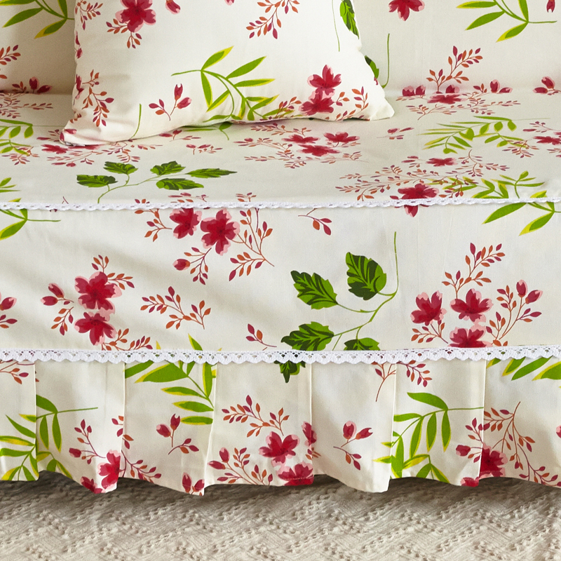 ソファーカバー 花と葉のボタニカル柄伸縮フィット式ソファーカバー