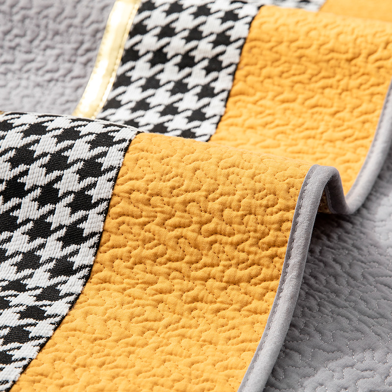 ソファーカバー 千鳥格子模様のモダンスタイルソファーカバー