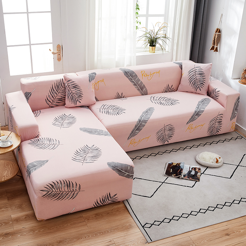 ソファーカバー 幾何学模様伸縮フィット三人掛けソファーカバー