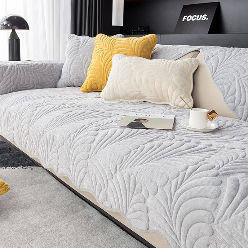 ソファーカバー 立体キルティング波模様ソファーカバー二人掛け用