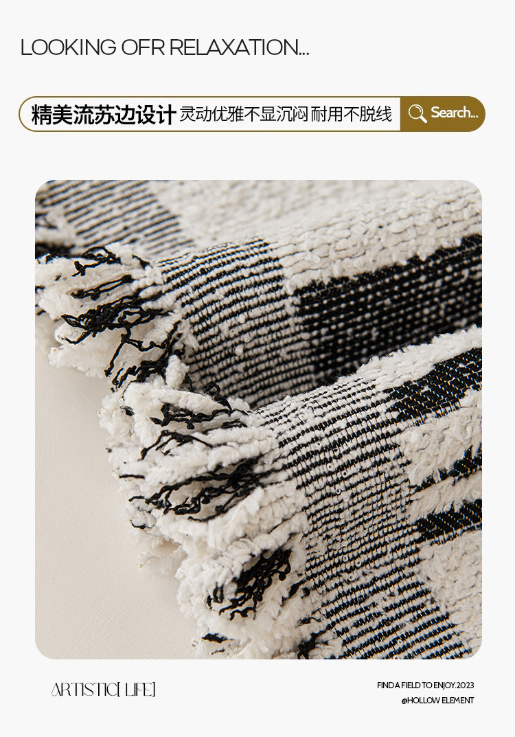 ソファーカバー 双面使用可能筆書き風ストライプソファーカバー