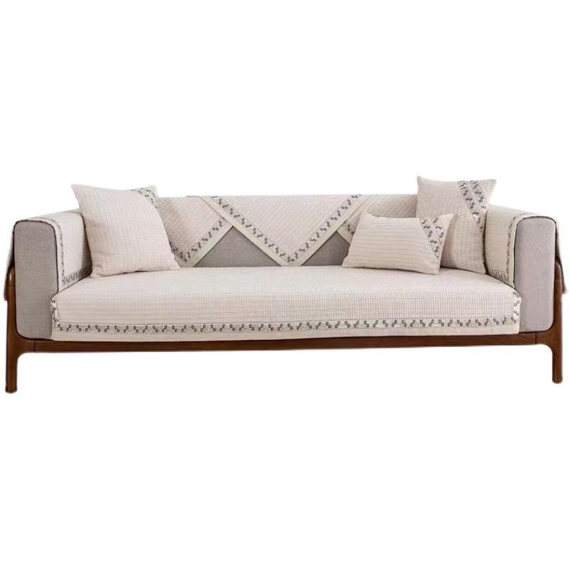 ソファーカバー 和風織模様刺繍入り上質ソファーカバー