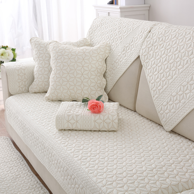 ソファーカバー 幾何学模様キルティング三人掛けソファーカバー
