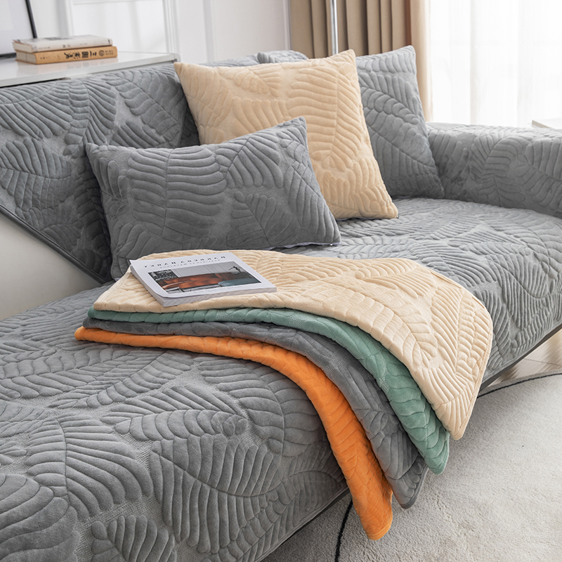 ソファーカバー 波紋模様キルティング厚手三人掛けソファーカバー